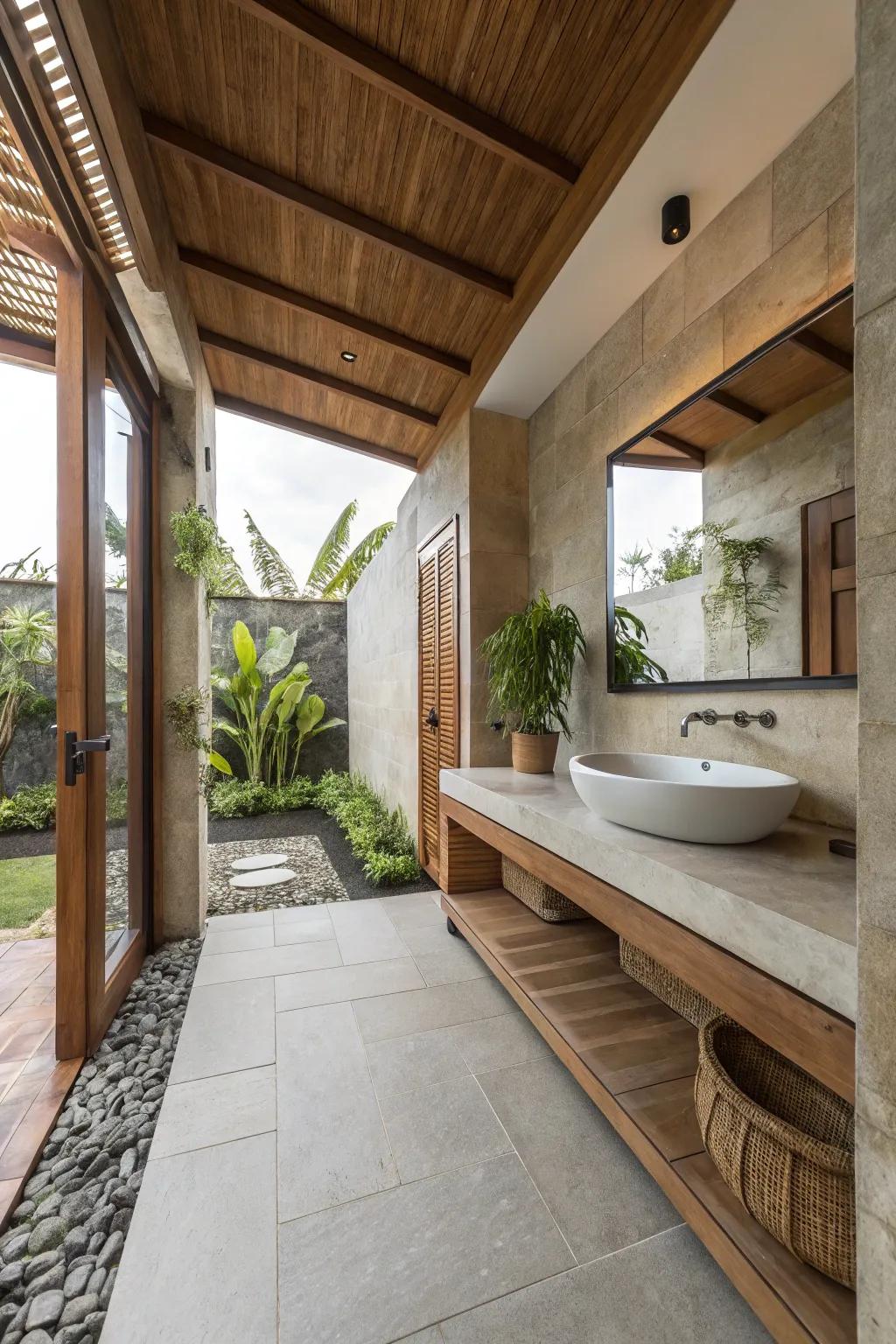 Minimalism highlights the allure of organic materials.