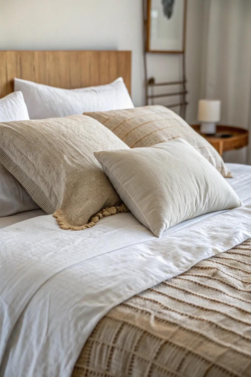 Textured textiles enhance comfort and aesthetic.