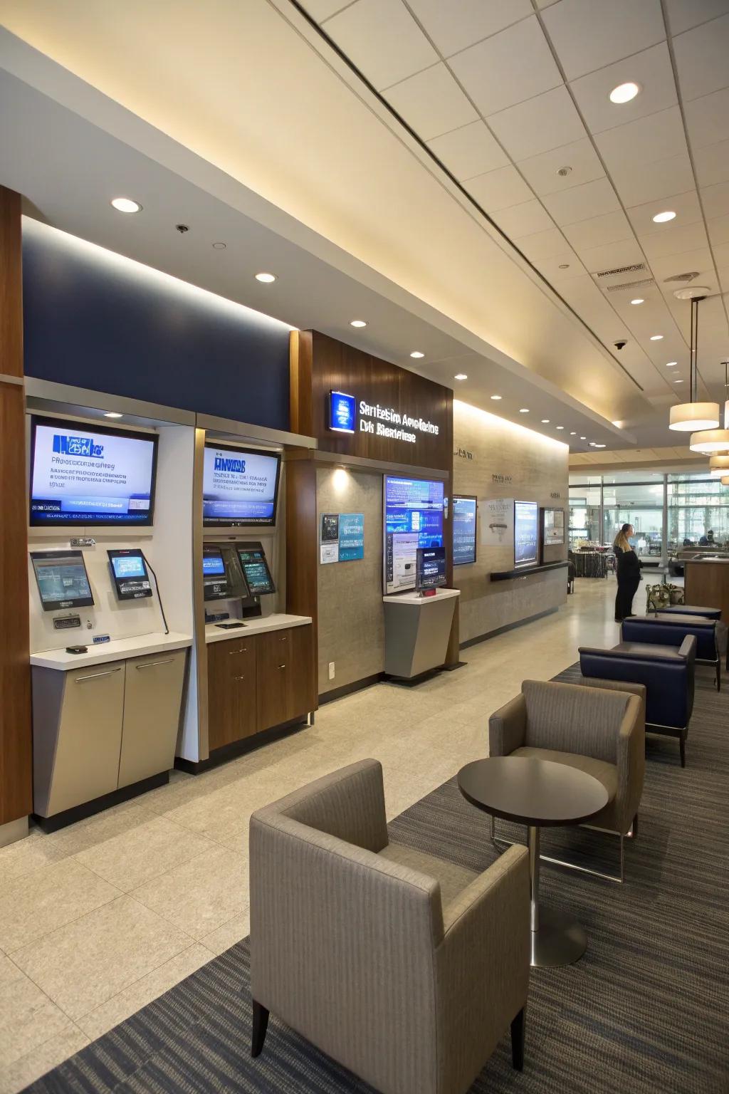 Technological components modernize the area and improve customer experience.