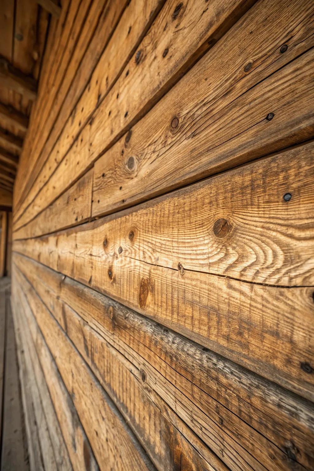 Welcome barn timber's textural fascination for aesthetic richness.