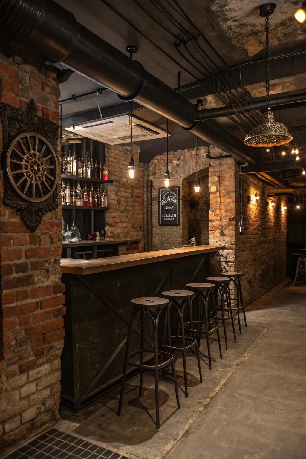 Metal features craft an edgy, industrial appearance.