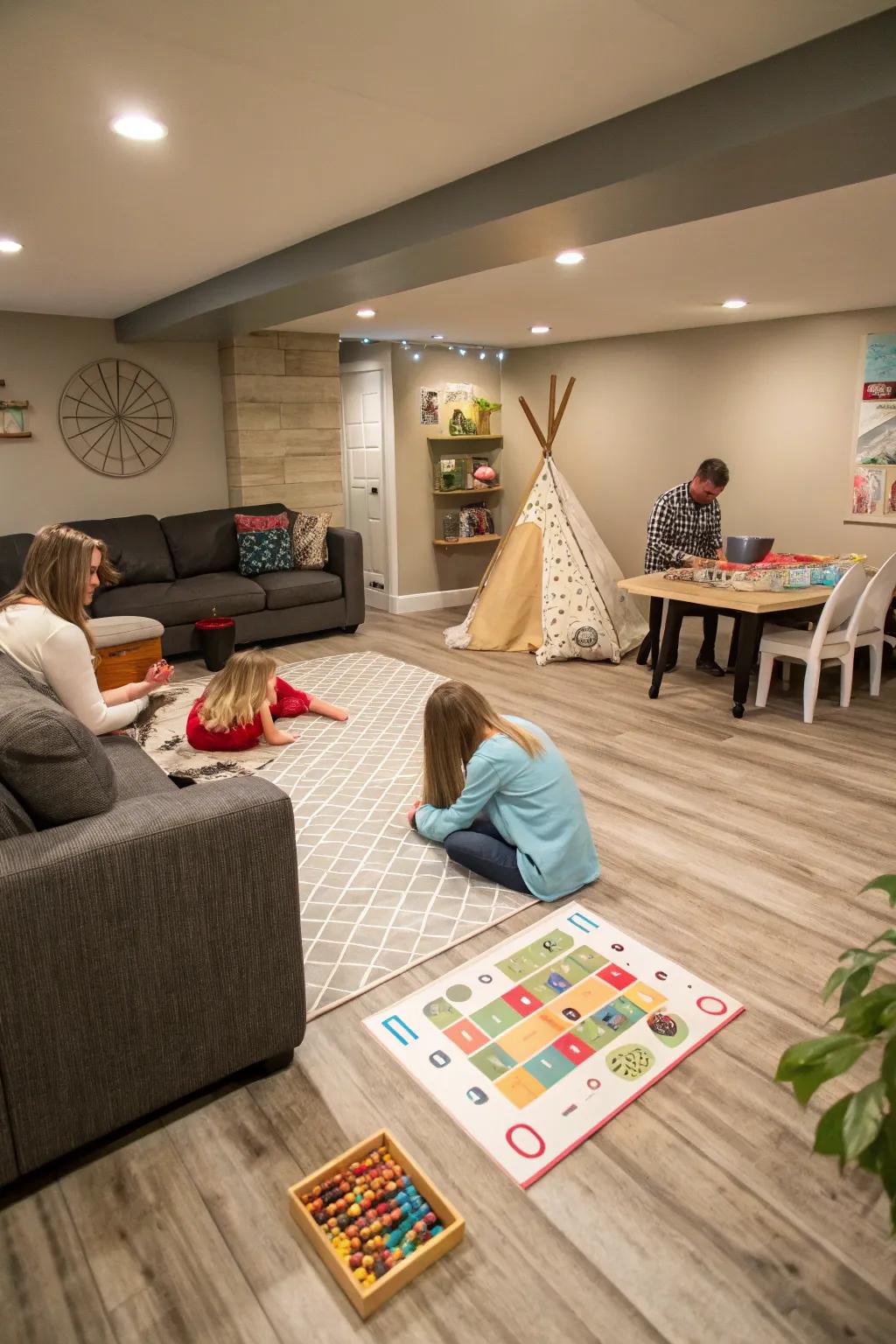 Synthetic boards provide lasting style, resembling wood or stone.