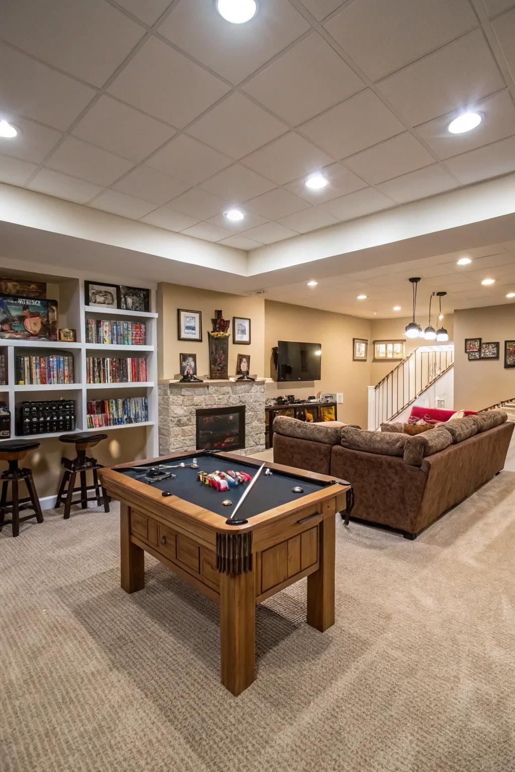 A multi-game table offers countless entertainment choices.