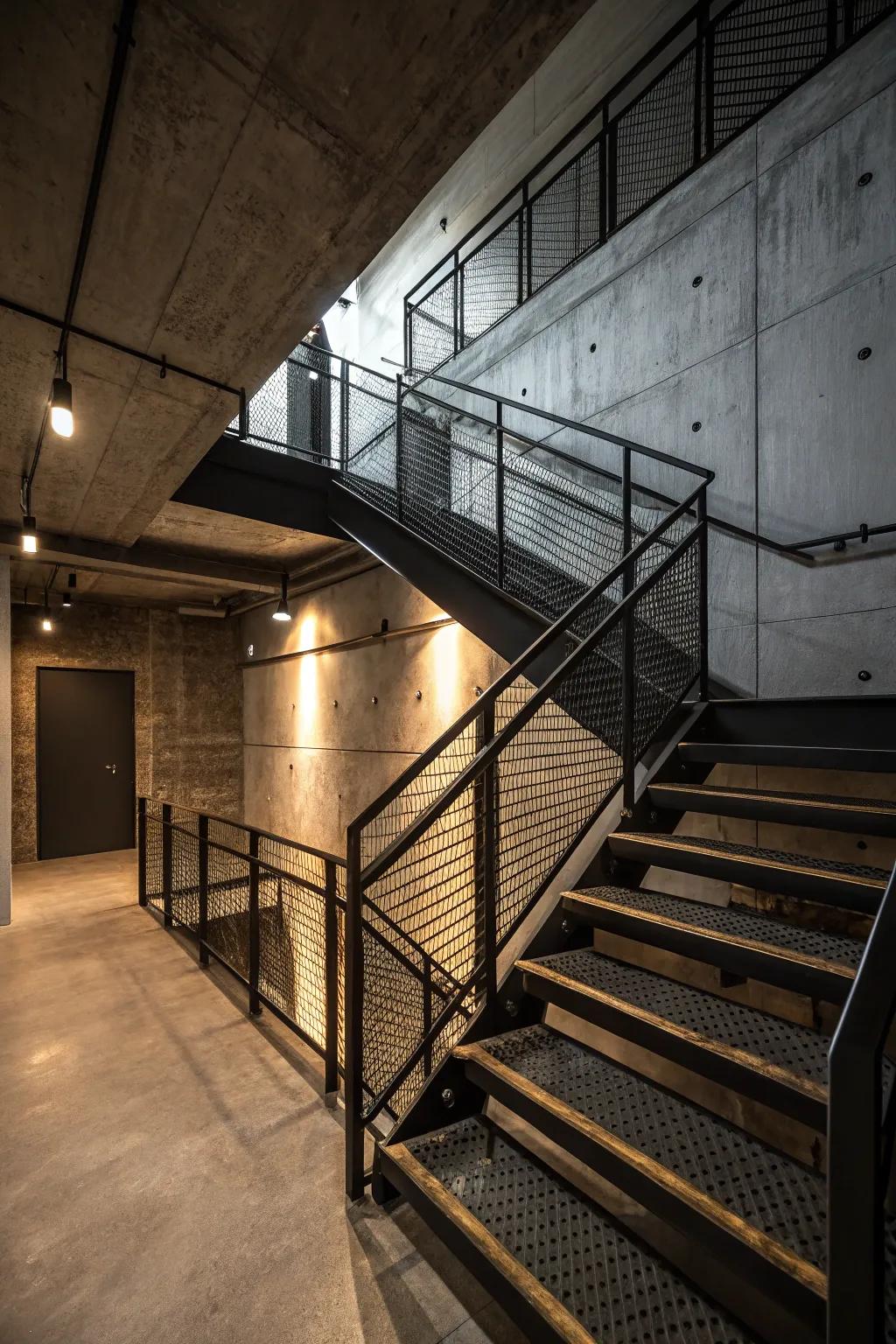 Steel features grant a cutting-edge, industrial vibe.