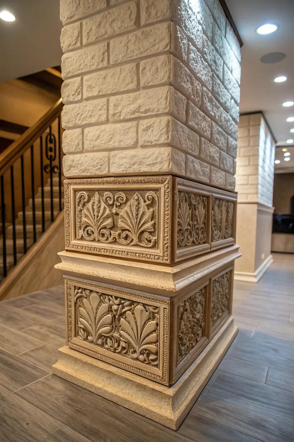 Ornamental edge segments contribute artistic finesse.