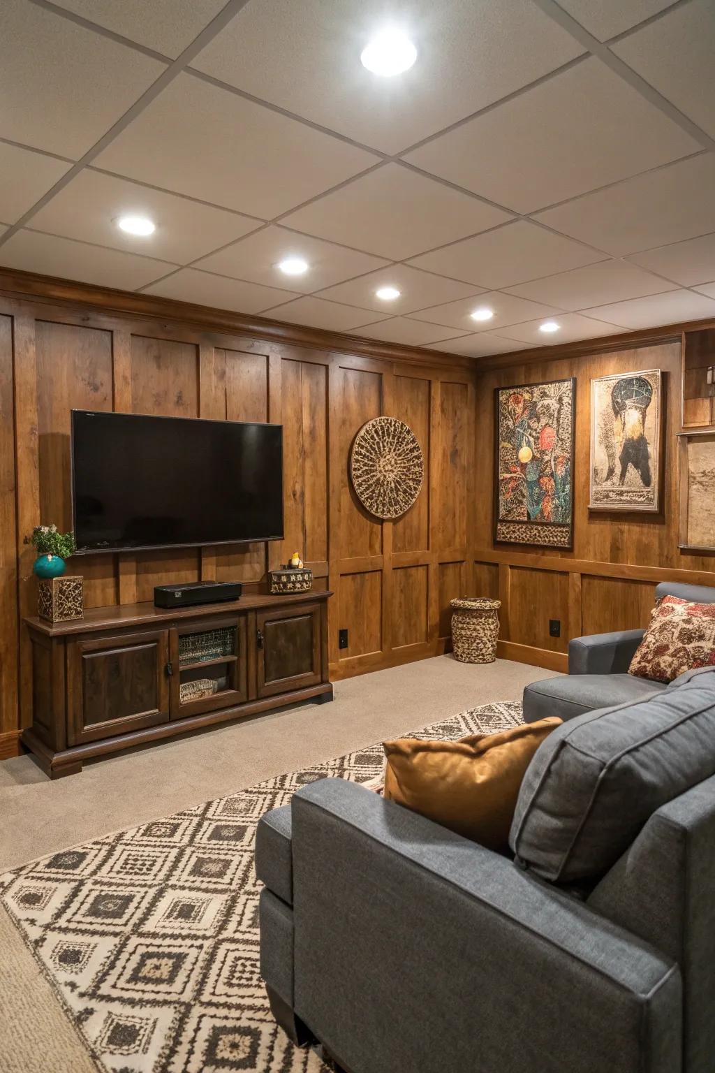 A feature wall adds personality and flair.