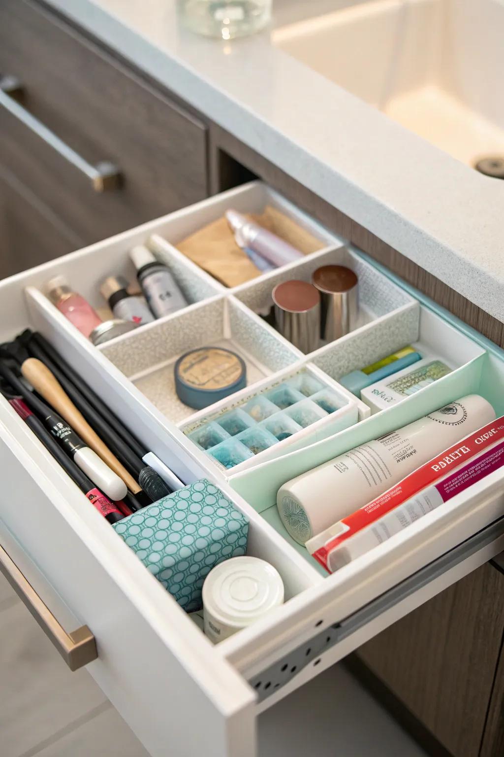 Sections keep everything neat and easy to grab.