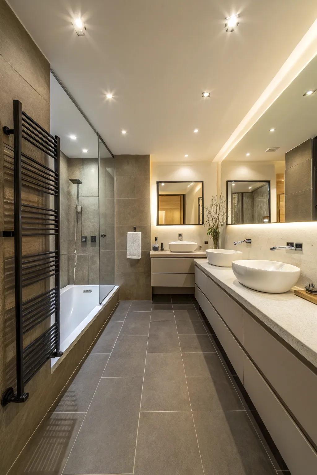 Attain tranquility with a modern, minimalist design.