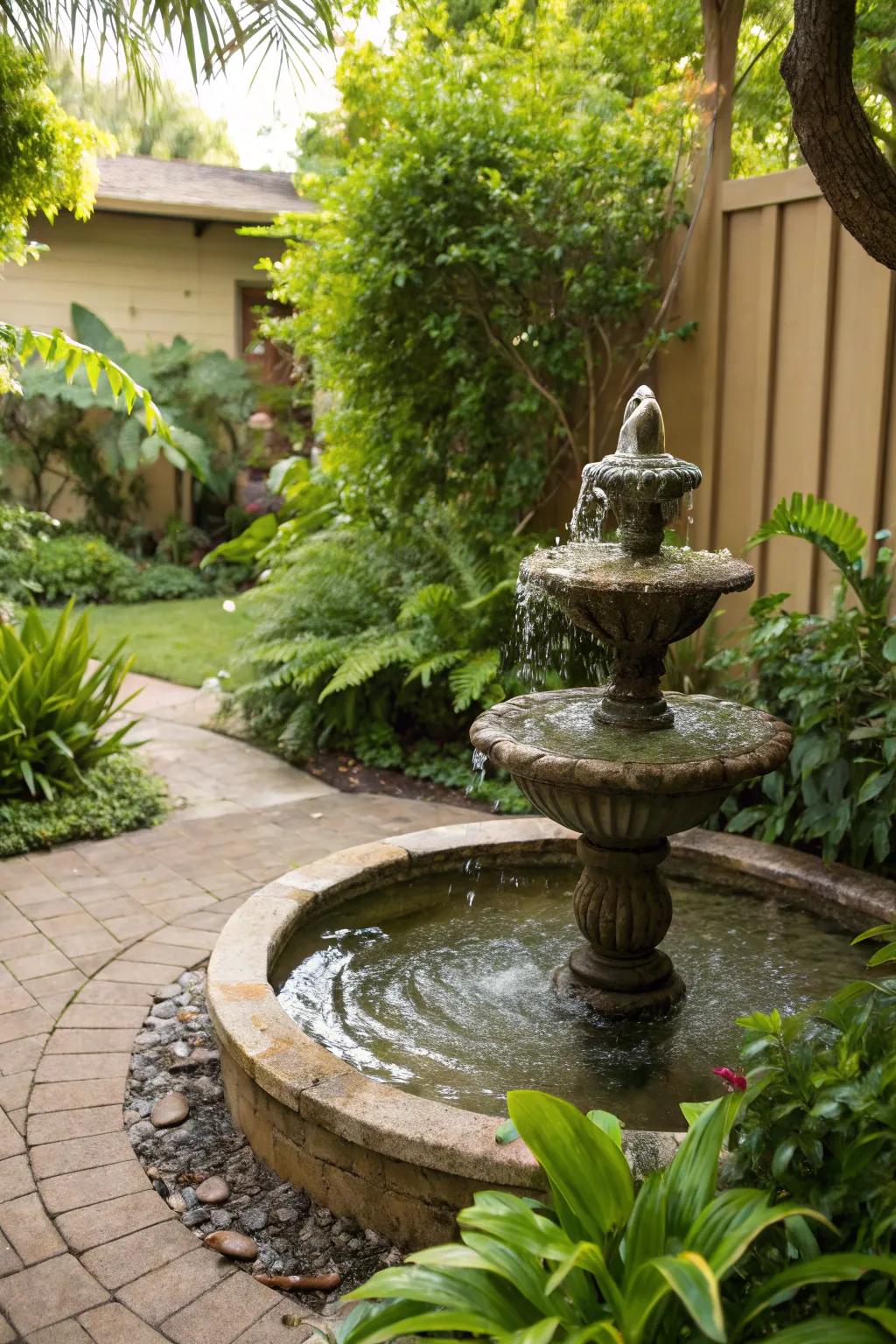 Water features offer peace and a trace of the ocean’s rhythm.