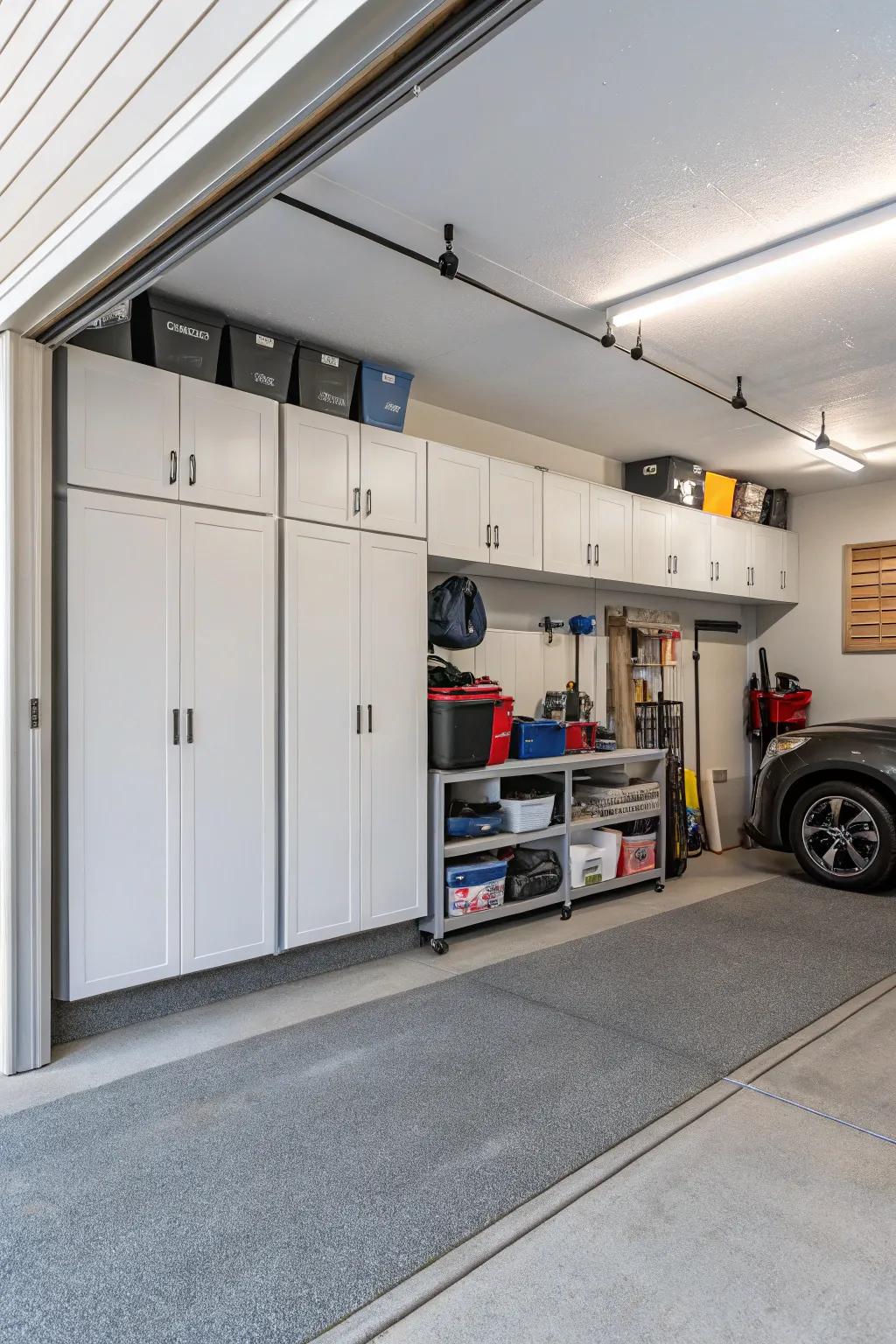 Maintain mess at bay using ingenious concealed storage solutions.