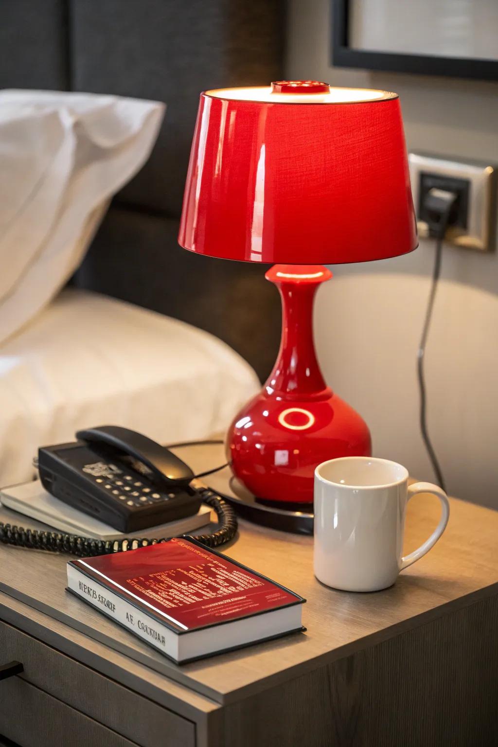 A striking dash of hue establishes a captivating focal point.