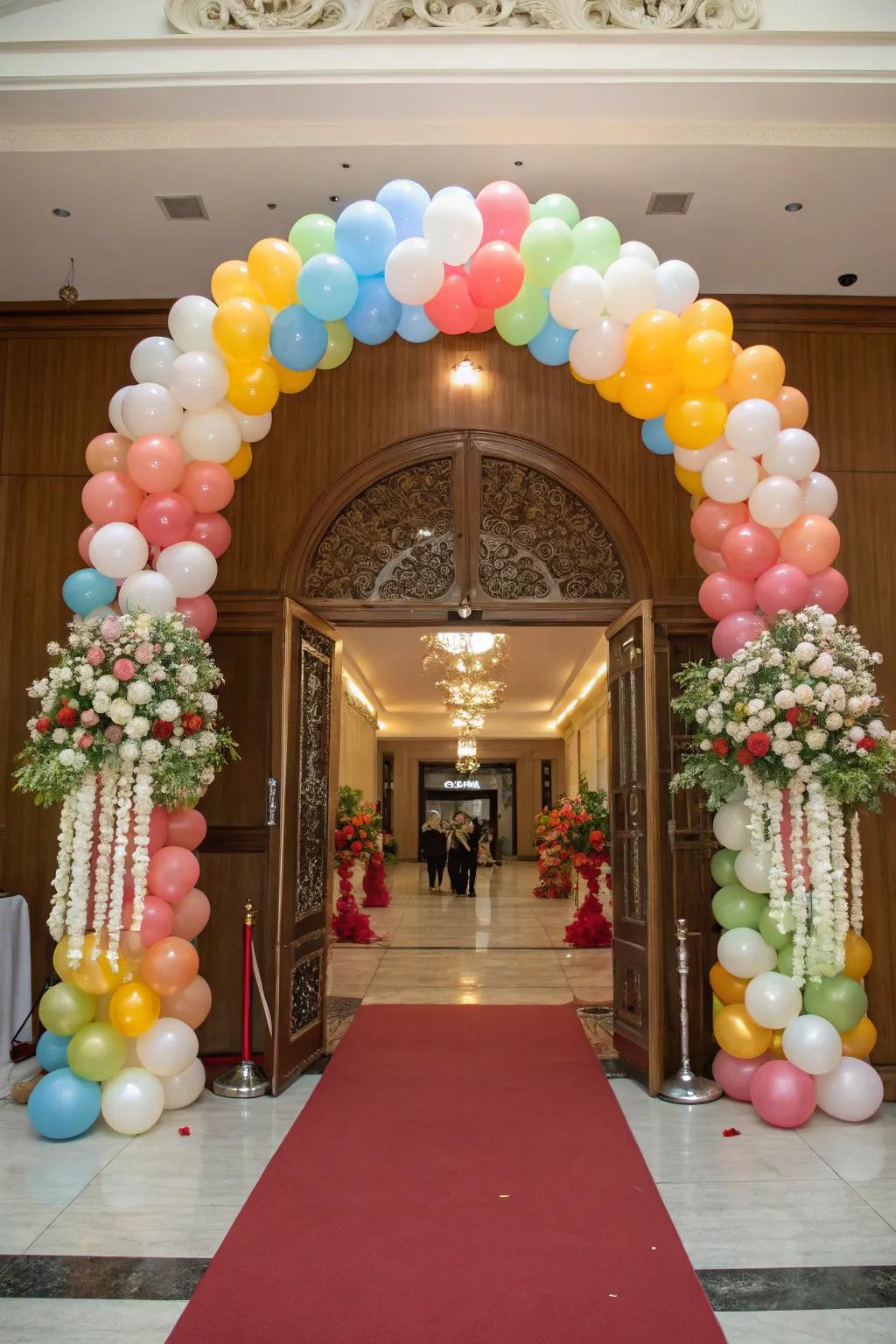 An impressive entrance establishes the stage for a memorable birthday celebration.