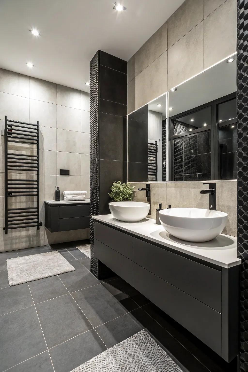 A bathroom showcasing a single-color theme for a cohesive and stylish look.