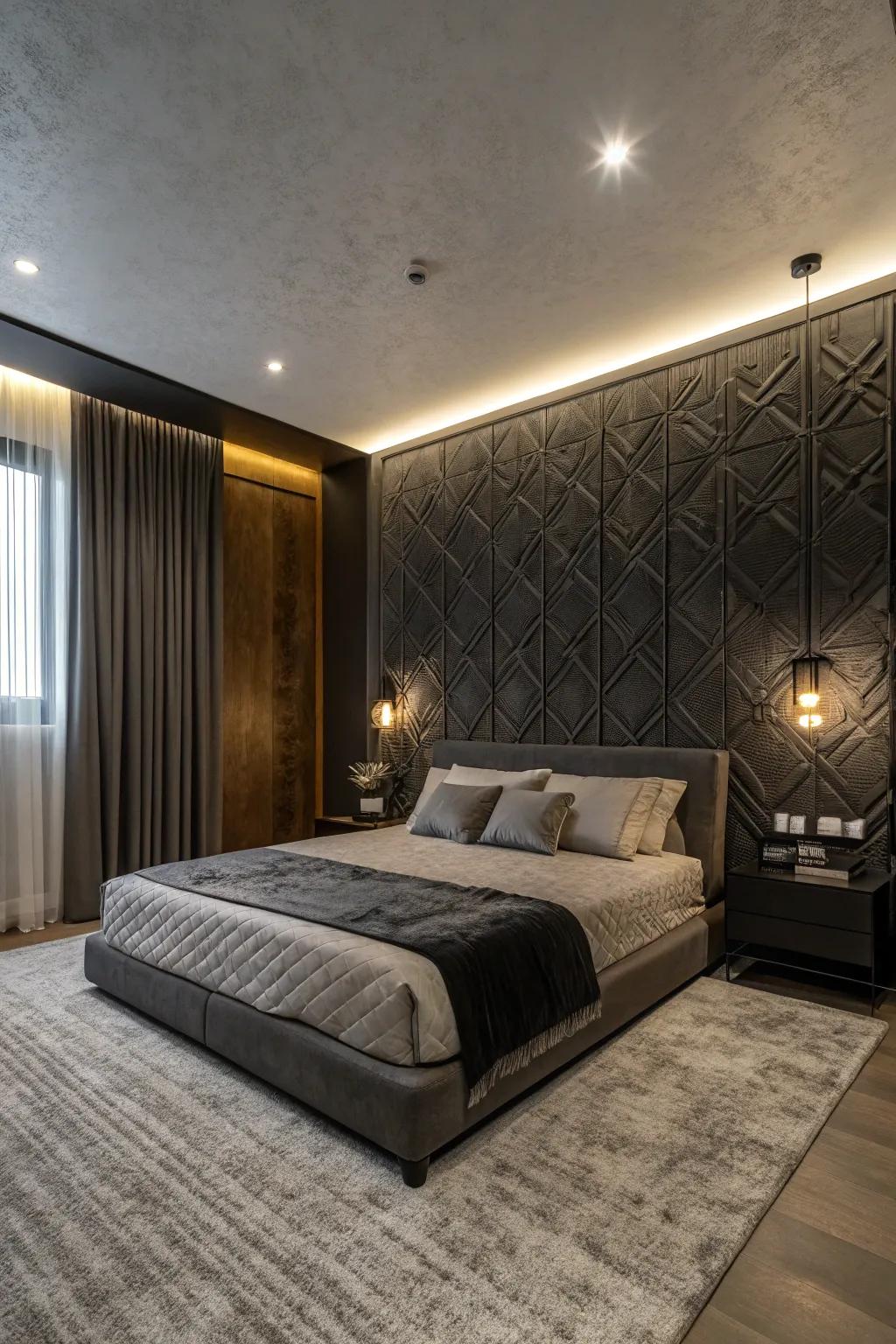 Textured walls contribute depth and fascination to your environment.