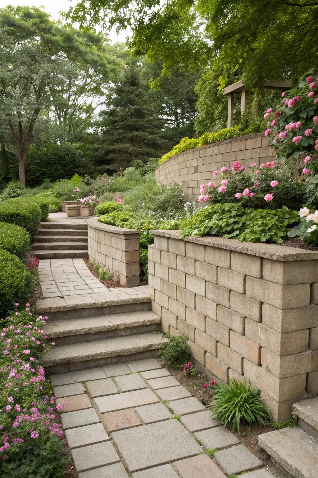 Incorporate walkways for a unified outdoor area.
