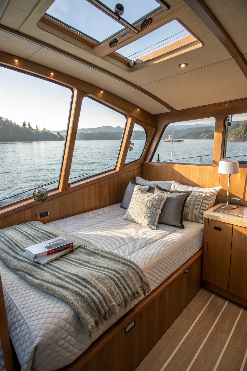 Custom bedding designed to suit specific vessel layouts flawlessly.