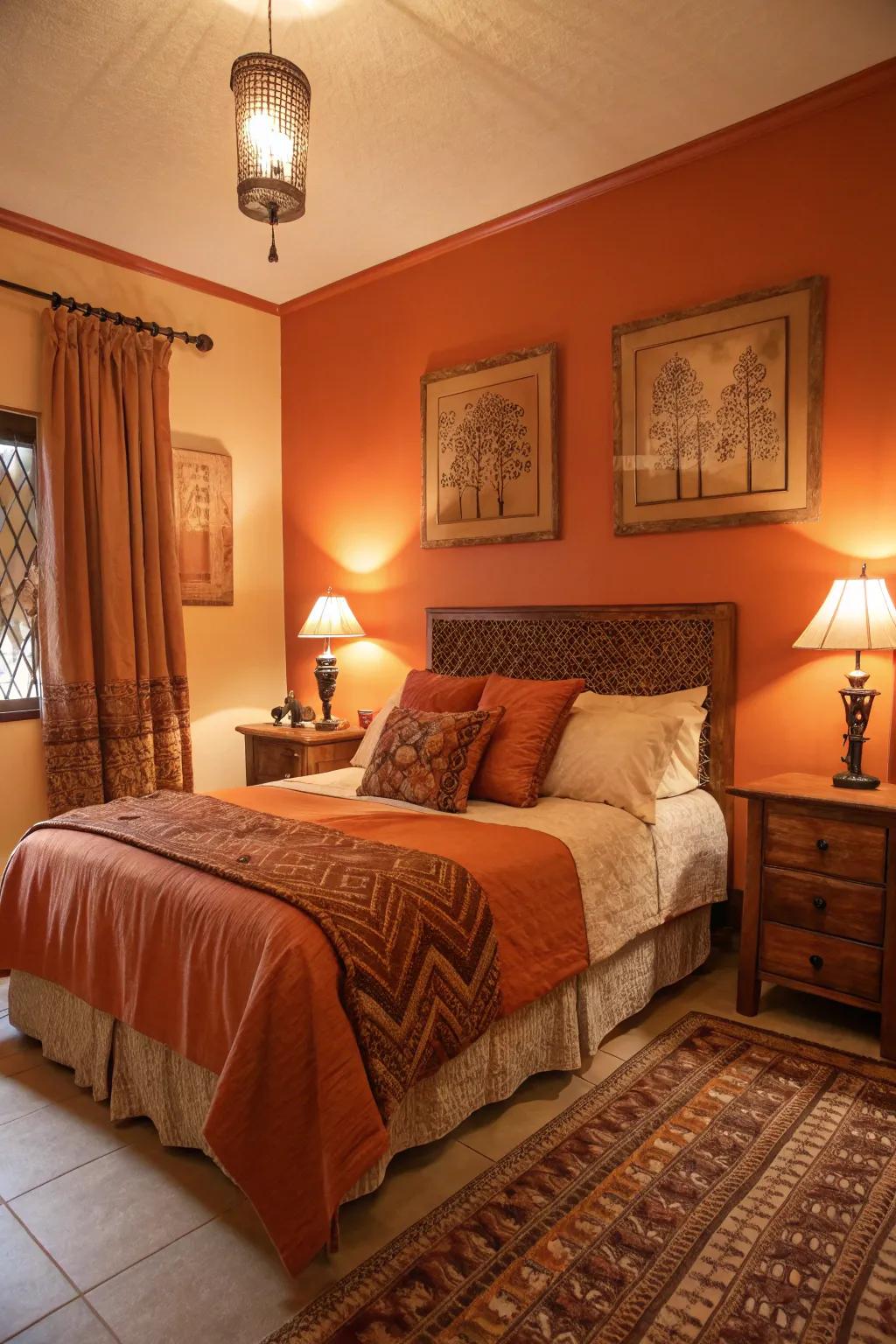 Comfortable illumination creating a cozy ambiance.