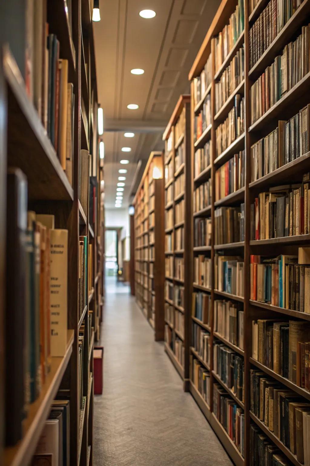 Standing bookshelves for a hint of sophistication.