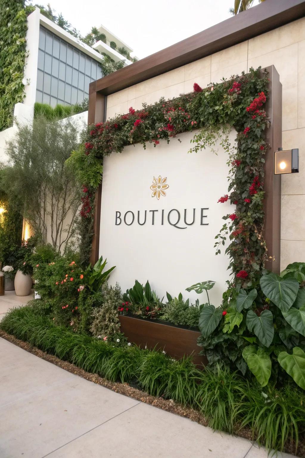 A bold wall-mounted sign that commands attention and brand recognition.