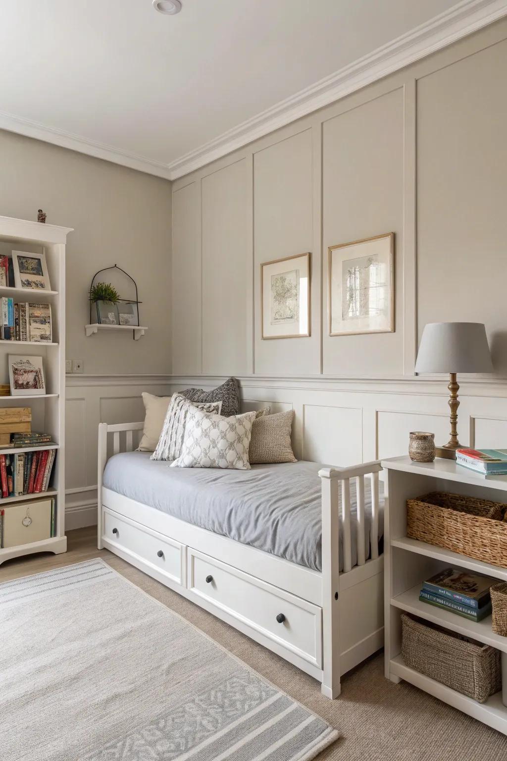 Embrace simplicity with a modern, minimalist daybed design.