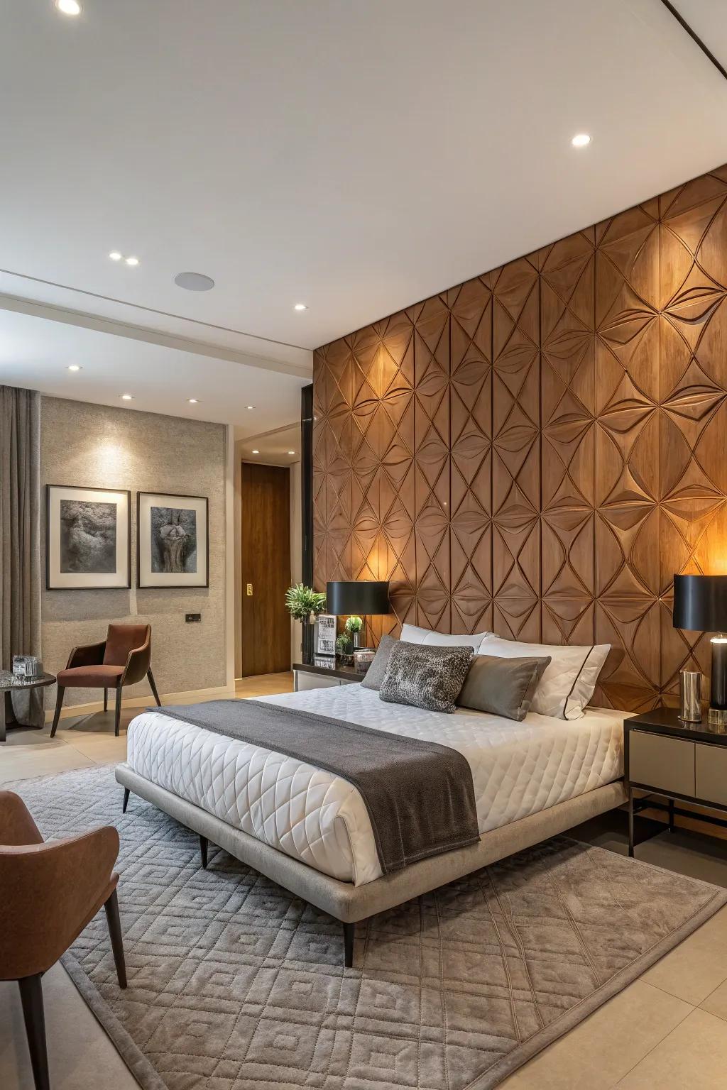 A textured focus wall lends depth and appeal.
