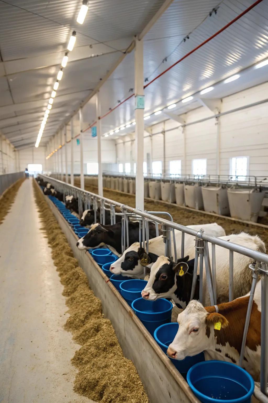 An organized feeding arrangement for uncomplicated meal times.
