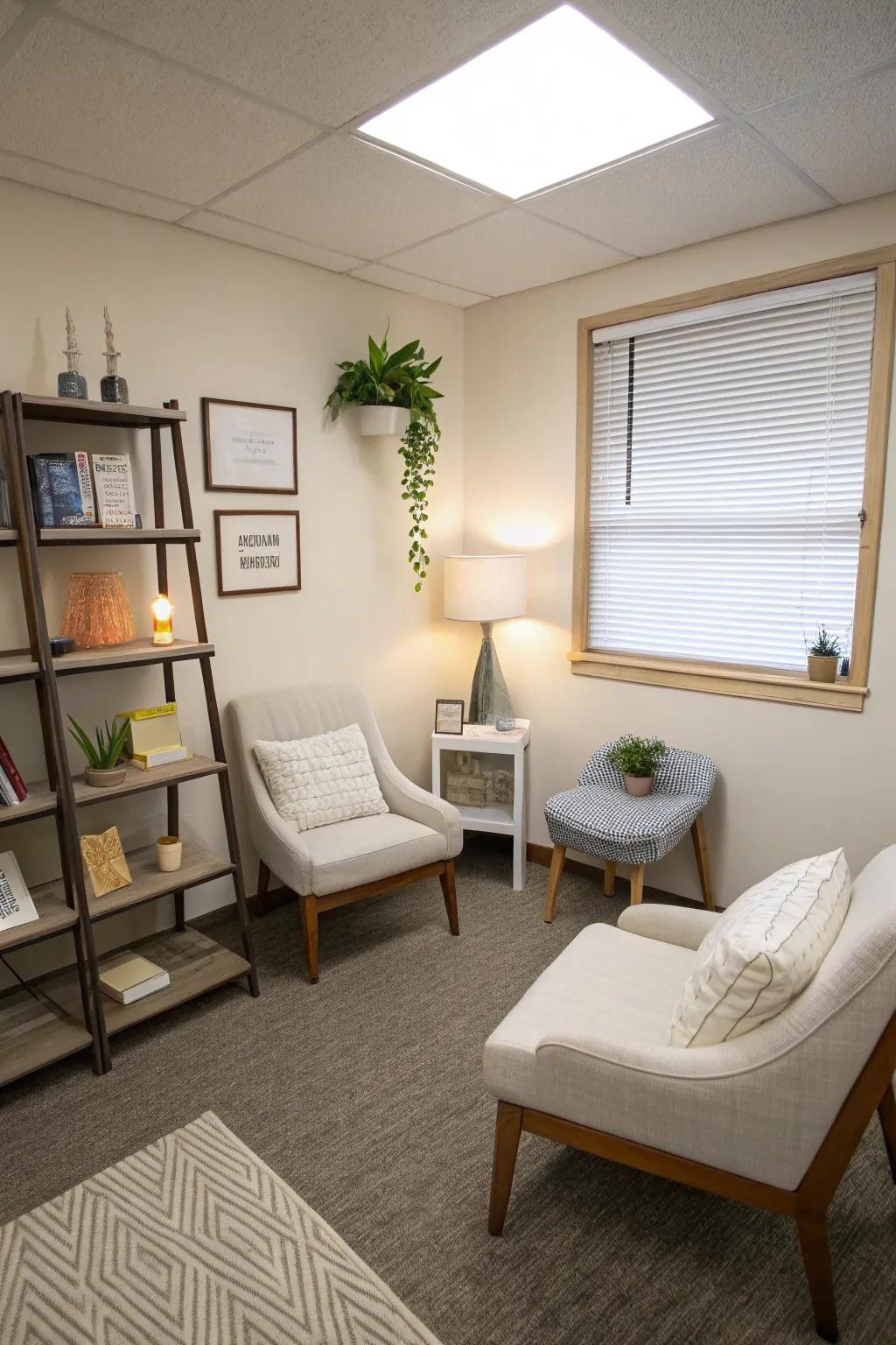 Simple furniture encourages a tidy and focused area.