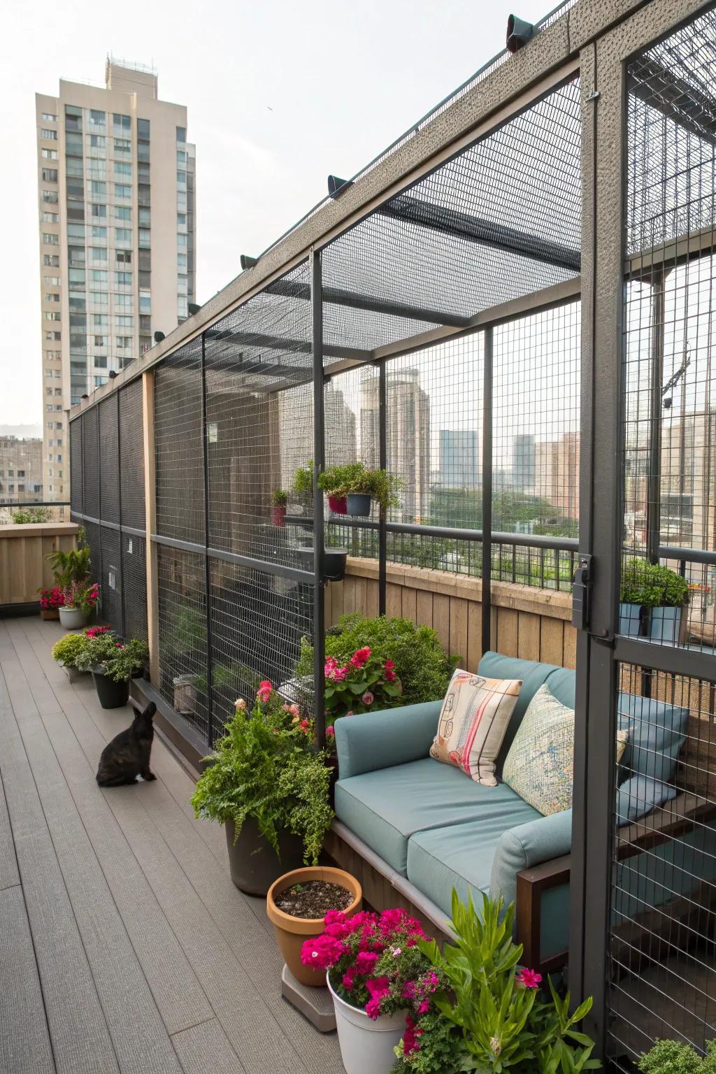 City balconies can become safe cat paradises with the right design.