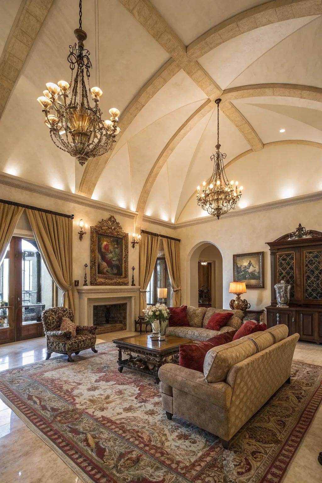Achieve magnificence through elevated ceilings.