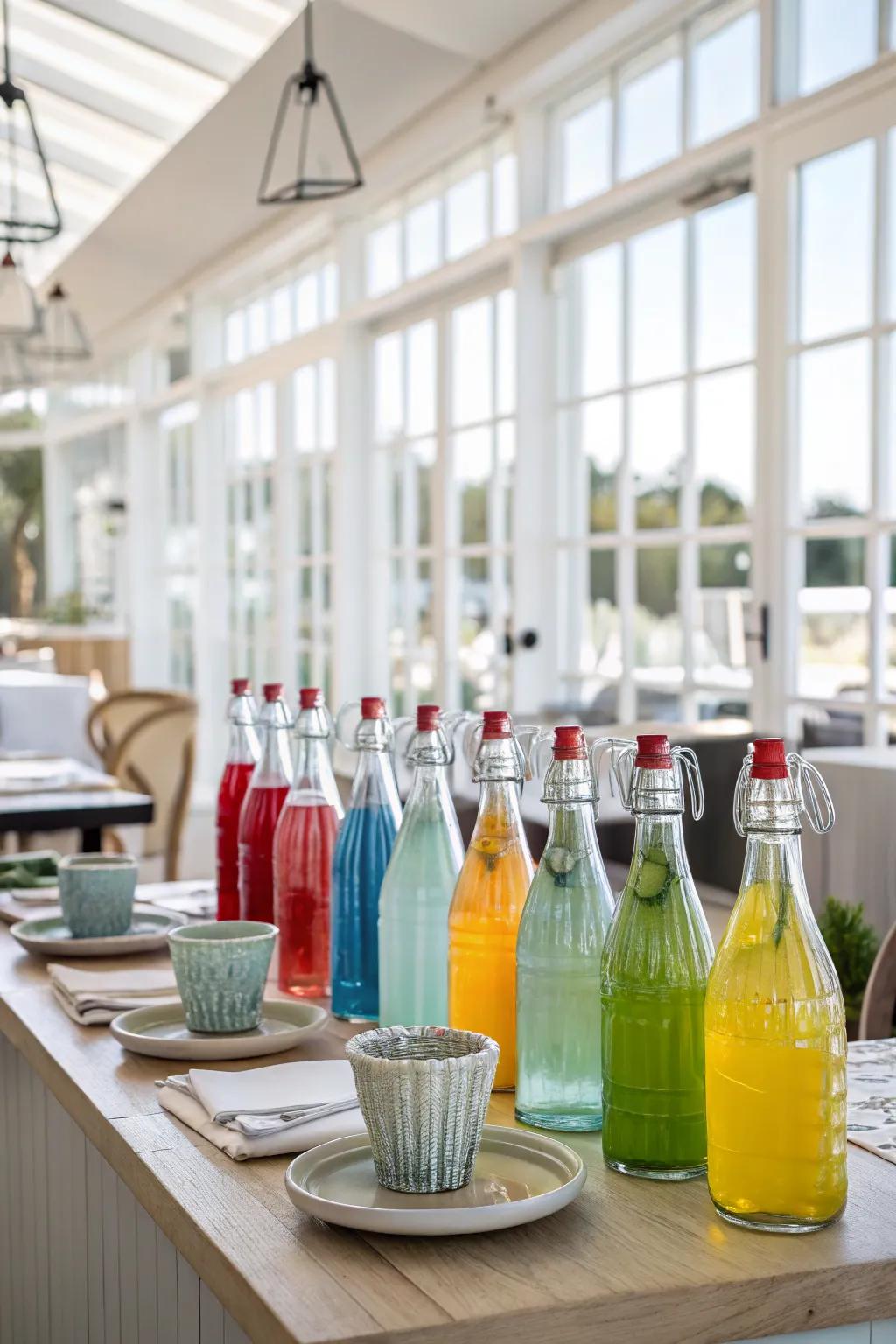 Ornamental glassware delivers a straightforward yet fashionable centerpiece choice.