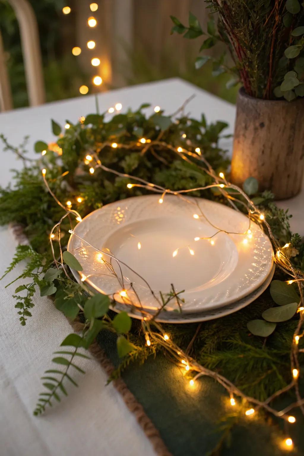 Add shine to your table with twinkling light centerpieces.