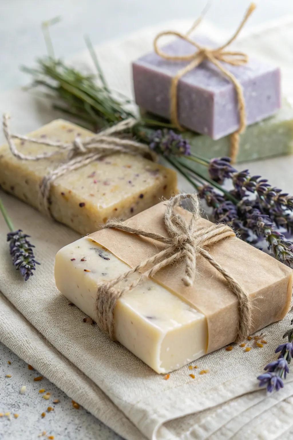 Artisan soap blocks offer an element of luxury in a small package.