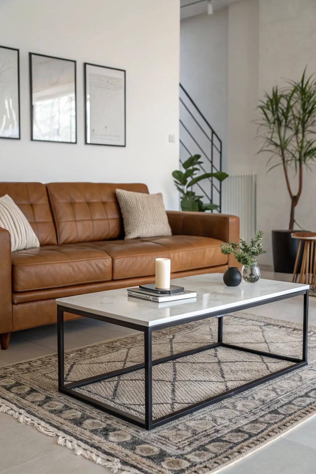 Simple tables accentuate the beauty of minimalism.