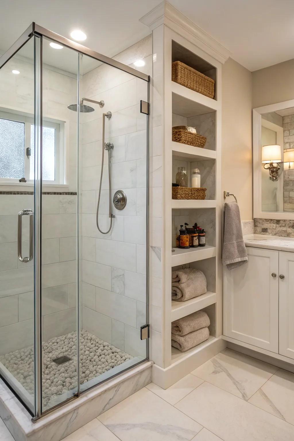 Maintain tidiness with installed storing answers.