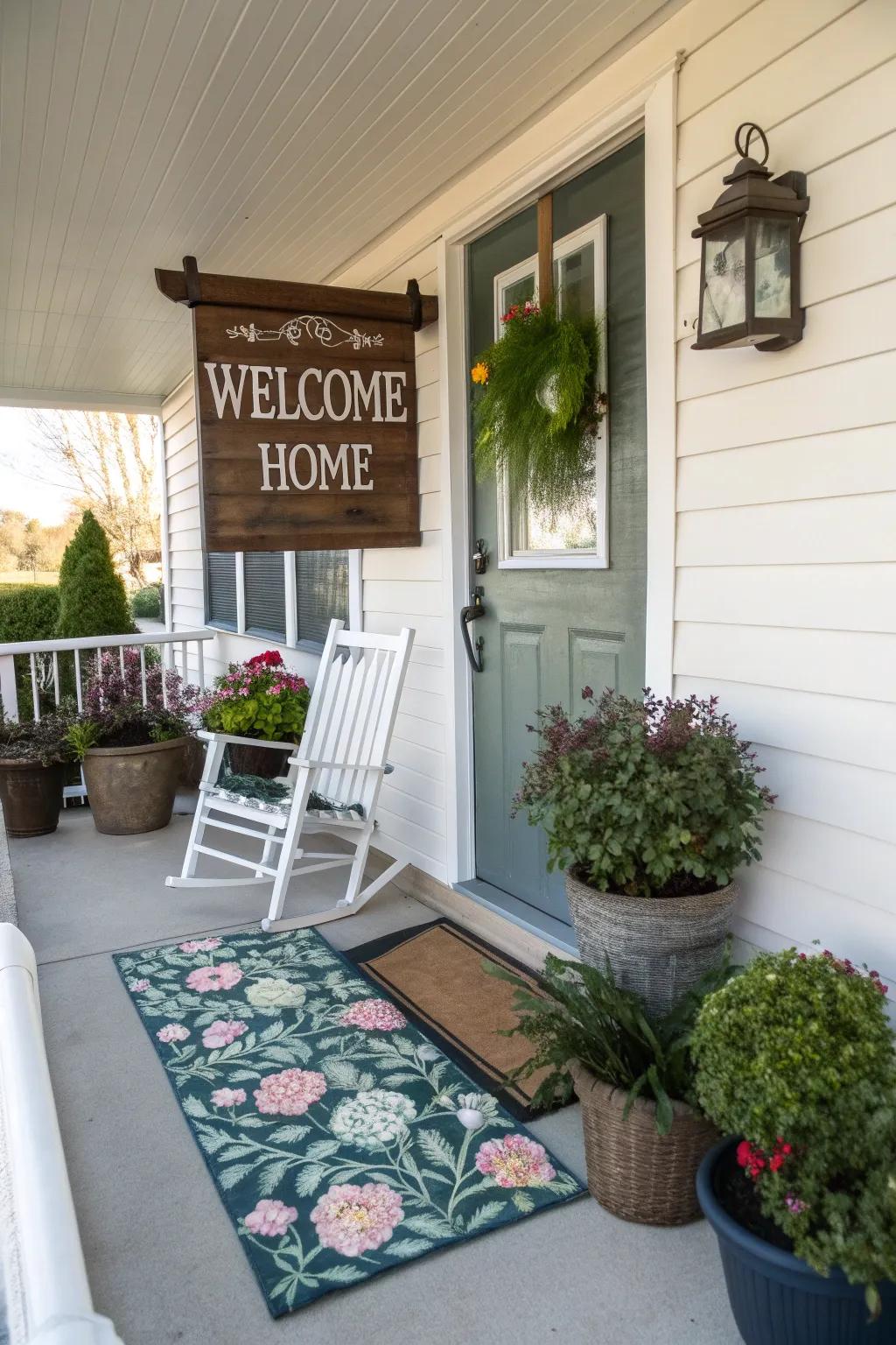Custom decor makes your porch feel like home.