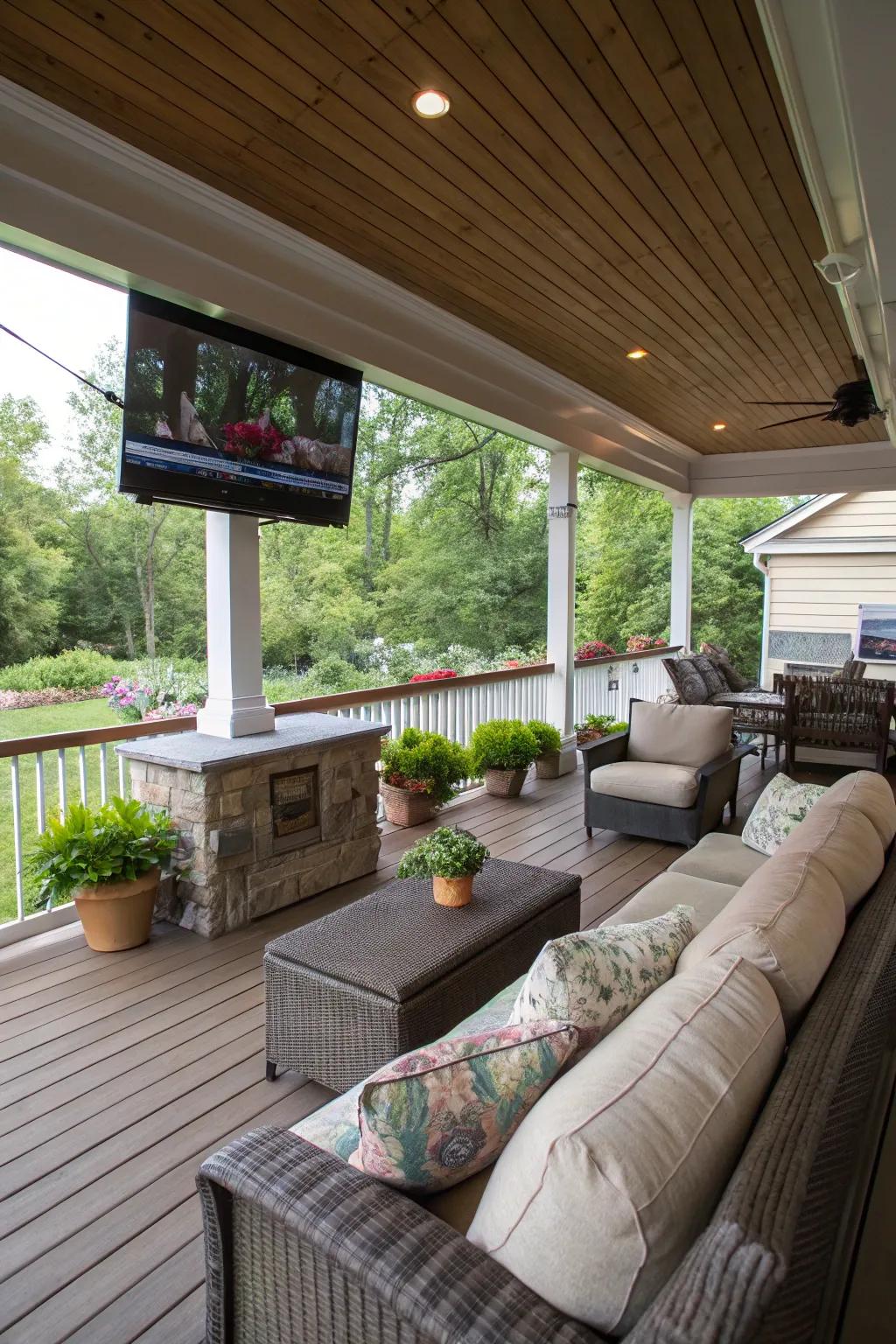 A deck equipped for entertainment becomes a treasured location for social events.