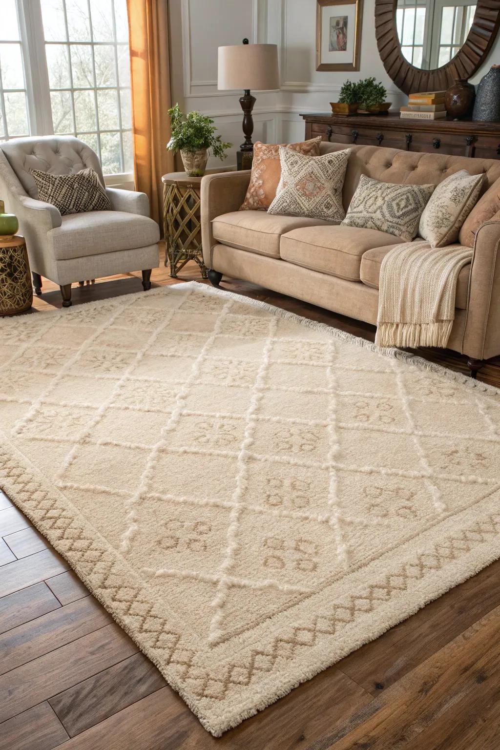 Floor coverings offer warmth and comfort underfoot.
