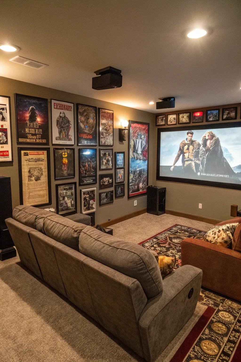 The space feels like your own with personal touches like movie posters.