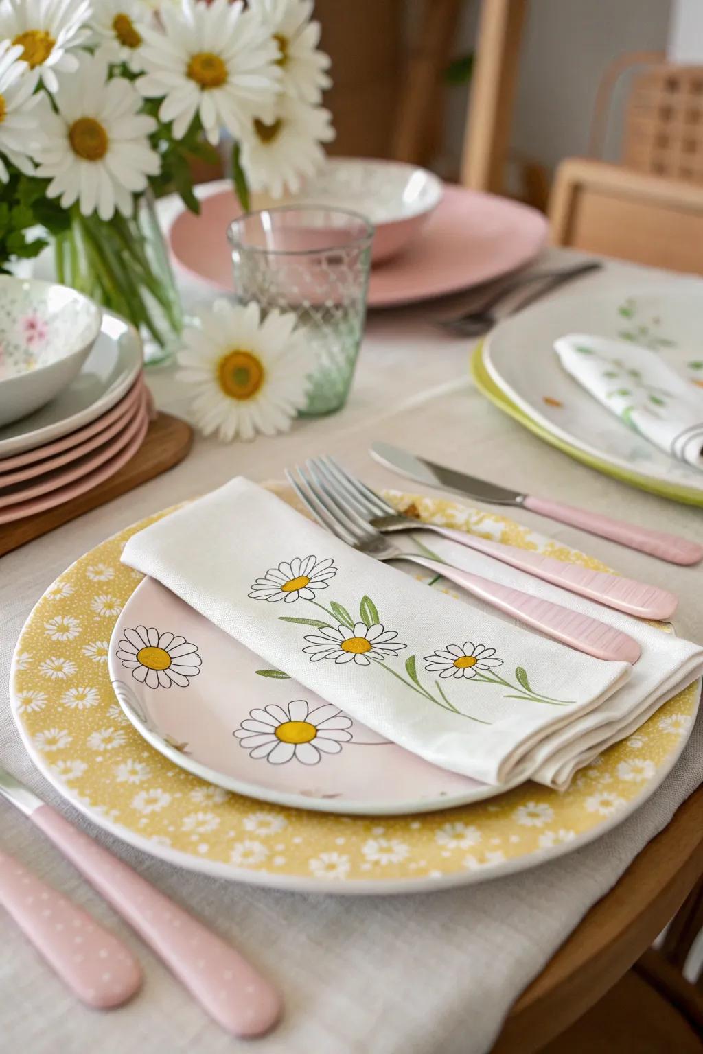 Enhance your tables with daisy tableware.