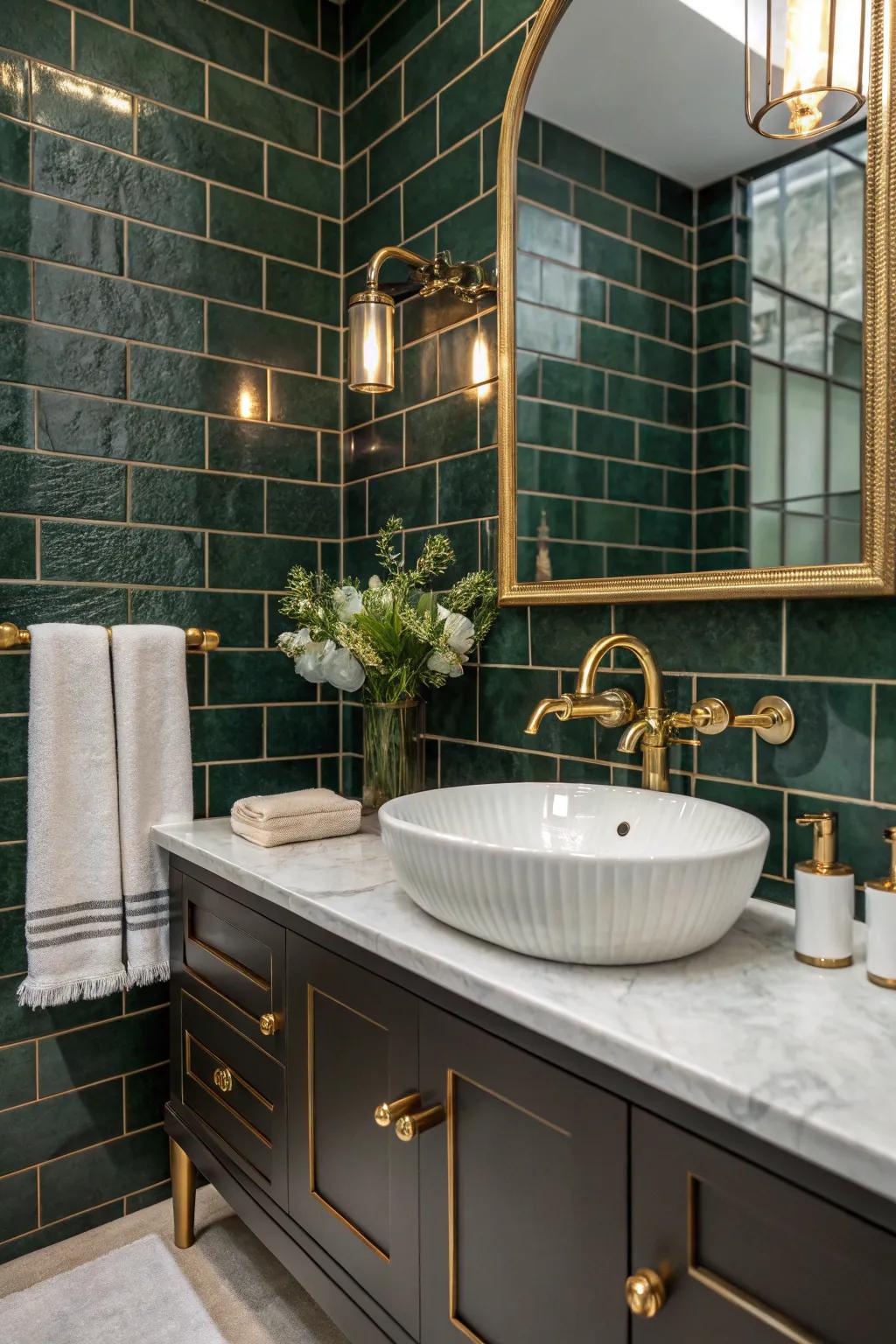 Mixed materials add luxury and contrast.