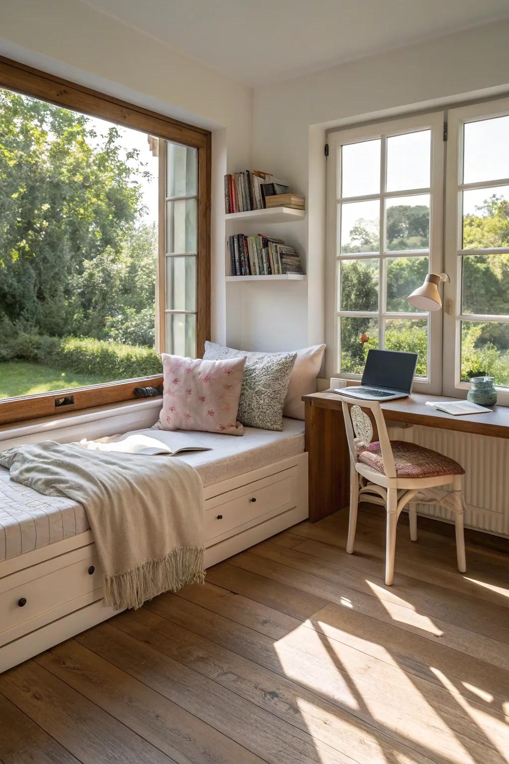 Sunshine improves your mood and helps you get things done.