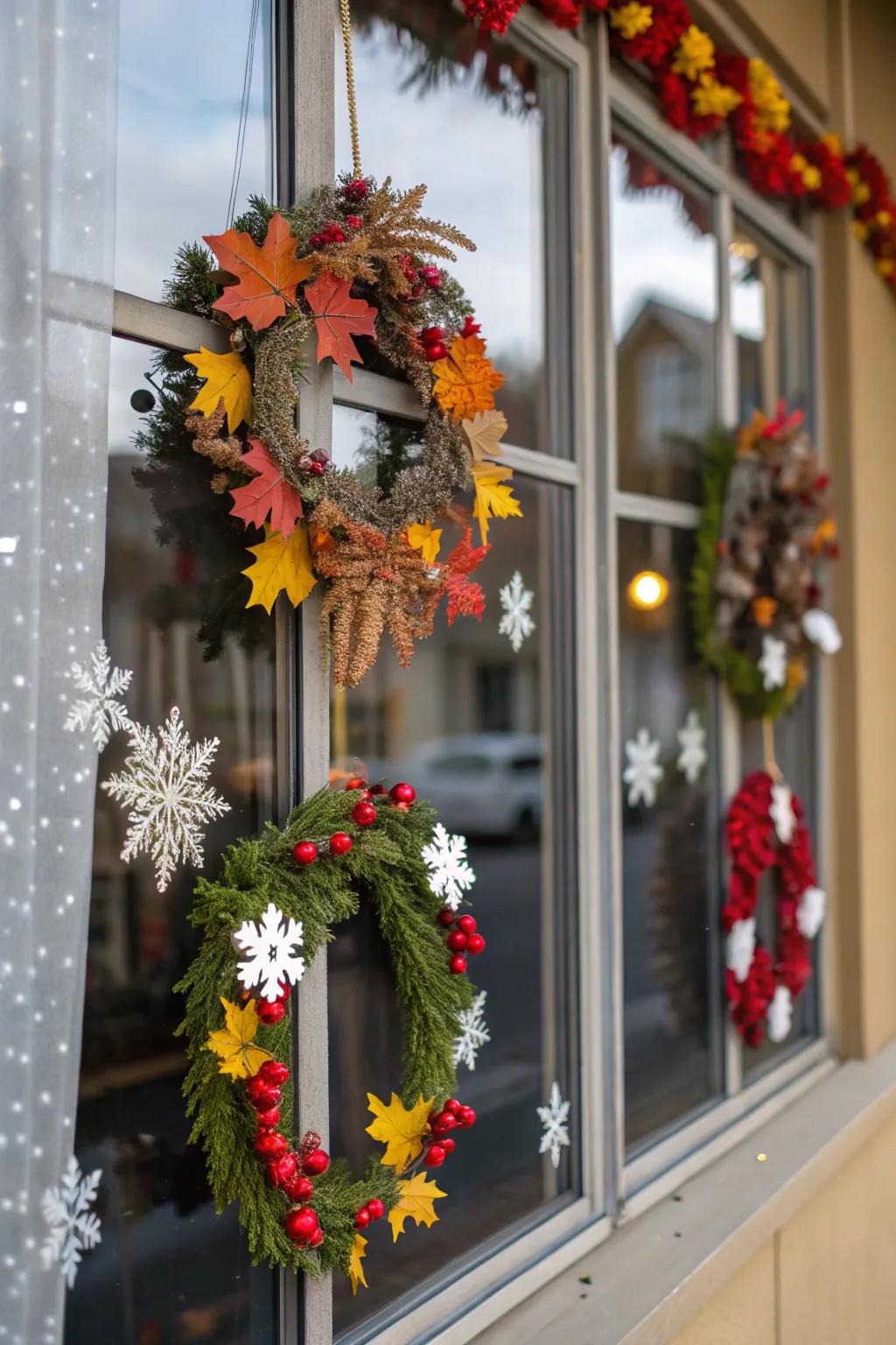 Seasonal decorations add joy and festivity to your windows.