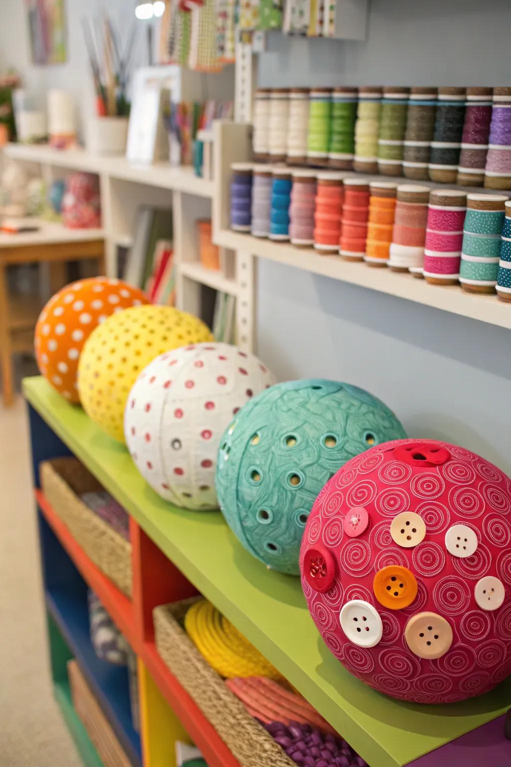 Fastener-enclosed orbs incorporating a lively hint