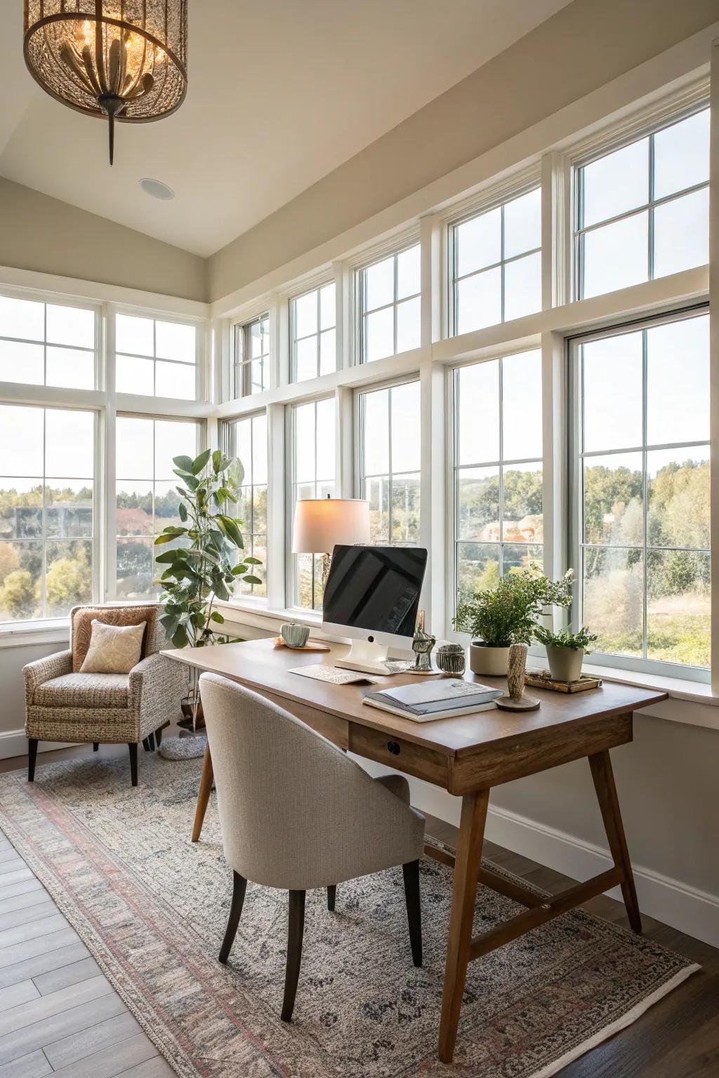 A bright and welcoming area thanks to plenty of natural light.