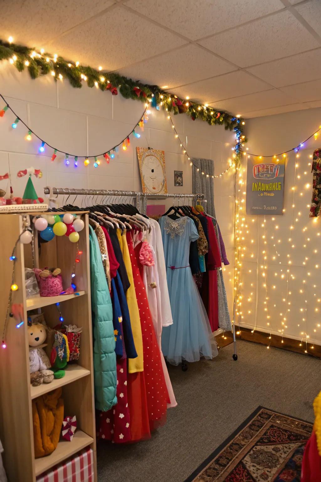 Sparkling lights add a touch of magic.