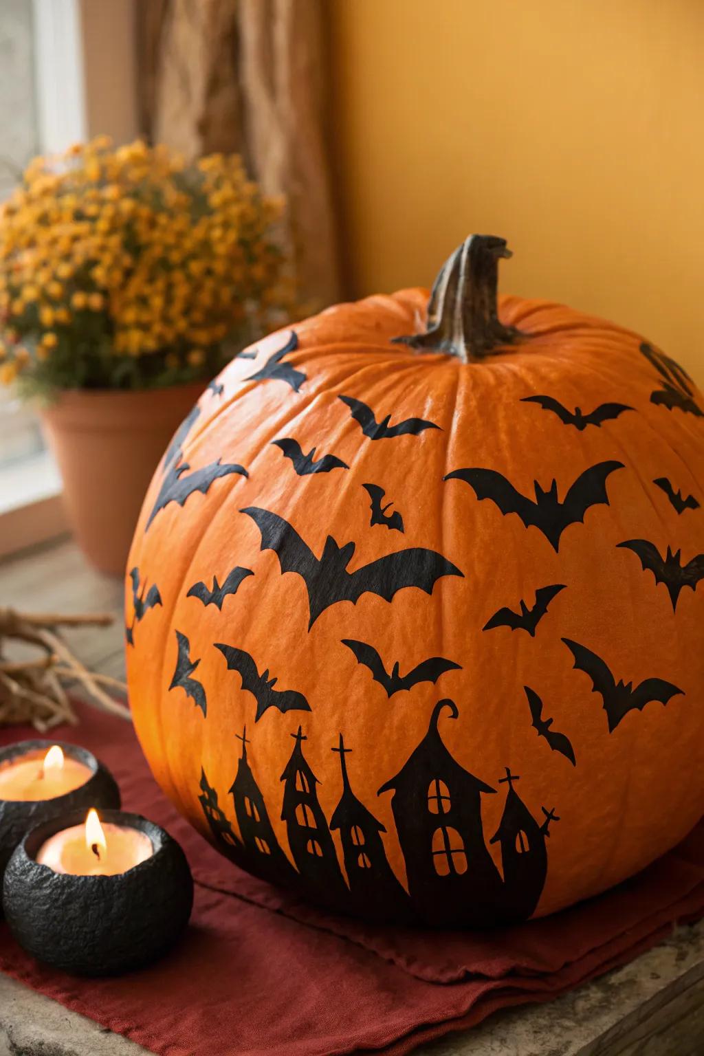 Ominous silhouettes fashion a hauntingly exquisite Halloween ornamentation.