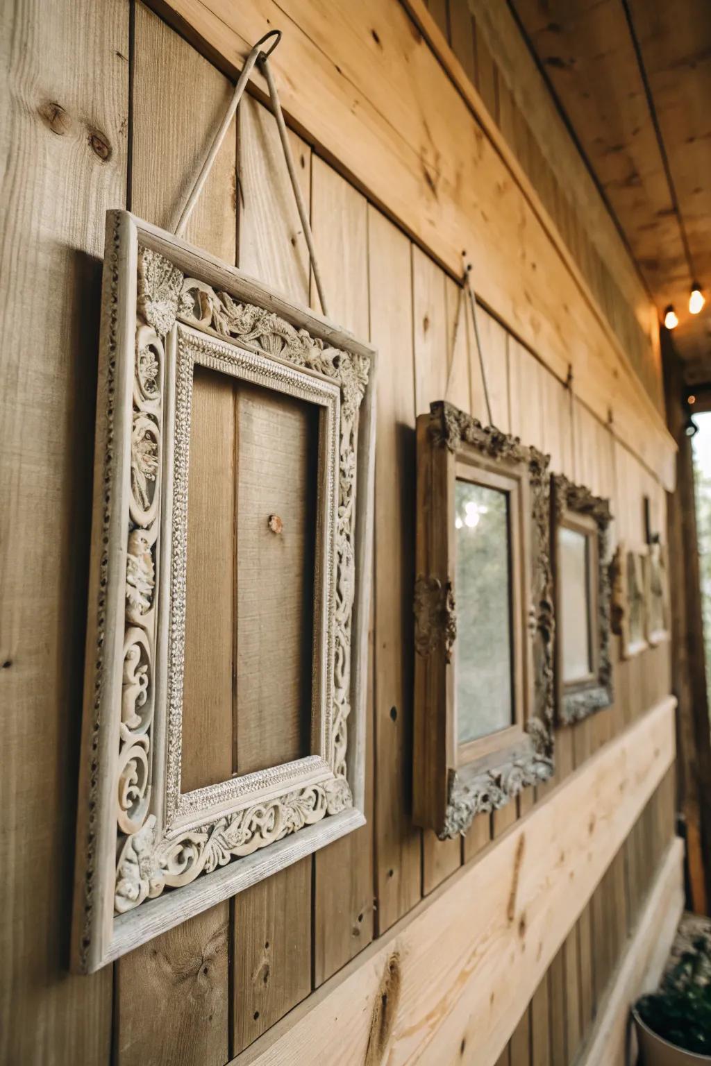 Subject-oriented frames that harmonize with the area's aesthetic.