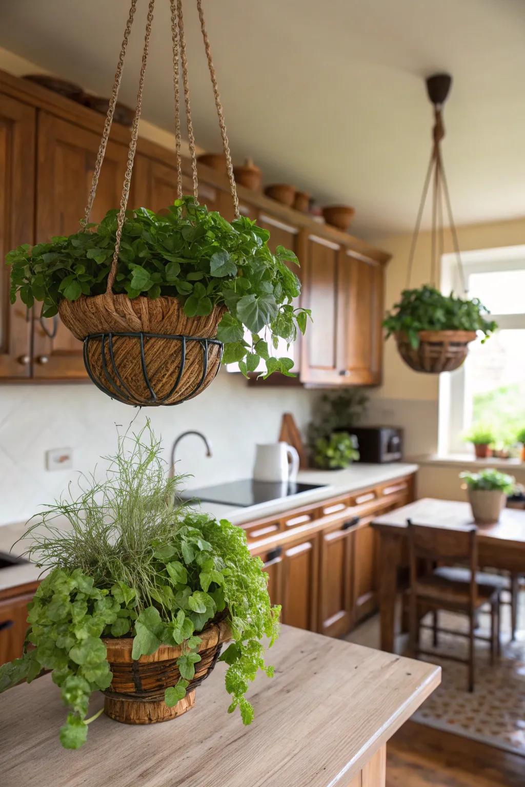 Indoor plants creating a fresh and vibrant wall display.
