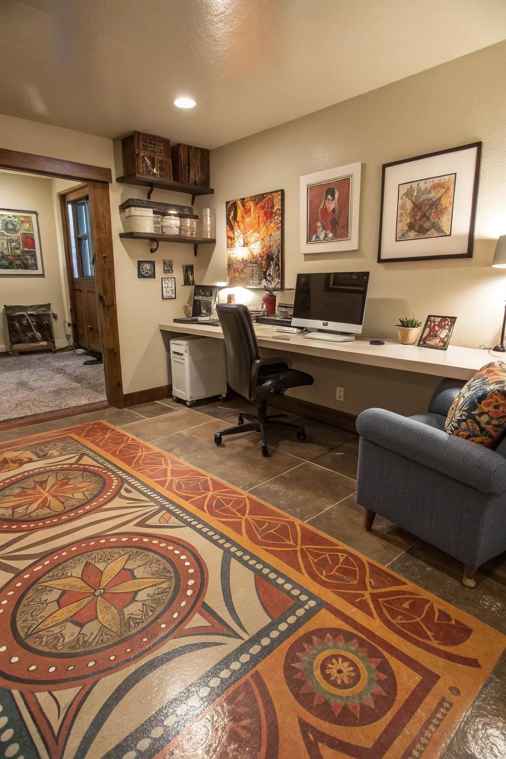 Tailor your ambiance via bespoke-devised epoxy floors that mirror your persona.