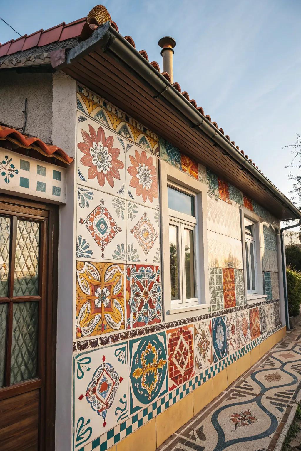 Encaustic cladding turns walls into art pieces.